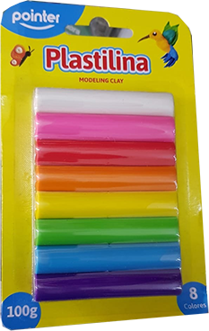 Plasticina. 8 colores (Media Docena)