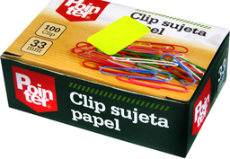 [R0023] CLIP SUJETA PAPEL 33 mm (100 UNIDADES)