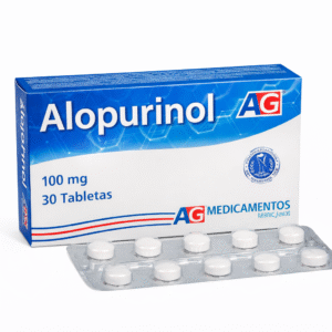Alopurinol AG 100 mg caja con 30 tabletas