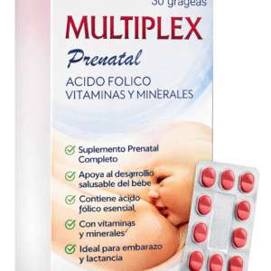 Multiplex Prenatal multivitamínico con ácido fólico para embarazo