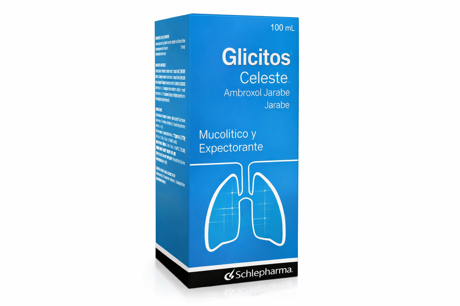 Glicitos Celeste Ambroxol jarabe caja azul