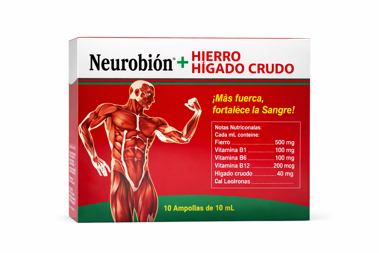 Neurobión + Hierro + Hígado Crudo Complejo Vitamínico Inyectable – Fuerza y Energía