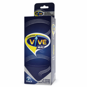 Condones VIVE MÁS caja de 3 unidades